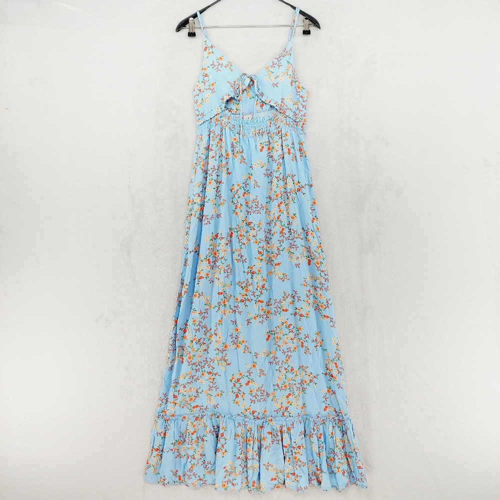 New Velvet Torch Multi Floral Cutout Maxi Sundress P1220